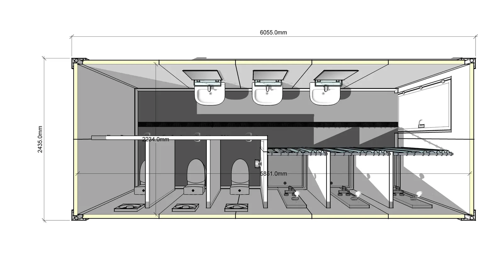 Abitativo Sanitario 3/6 metri
